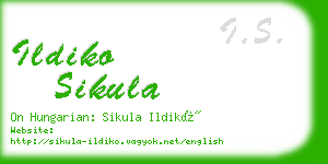 ildiko sikula business card